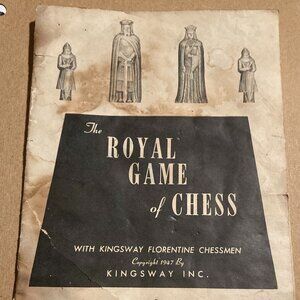 Vintage 1947 Royal Game of Chess Florentine Chessmen Instruction Booklet Only